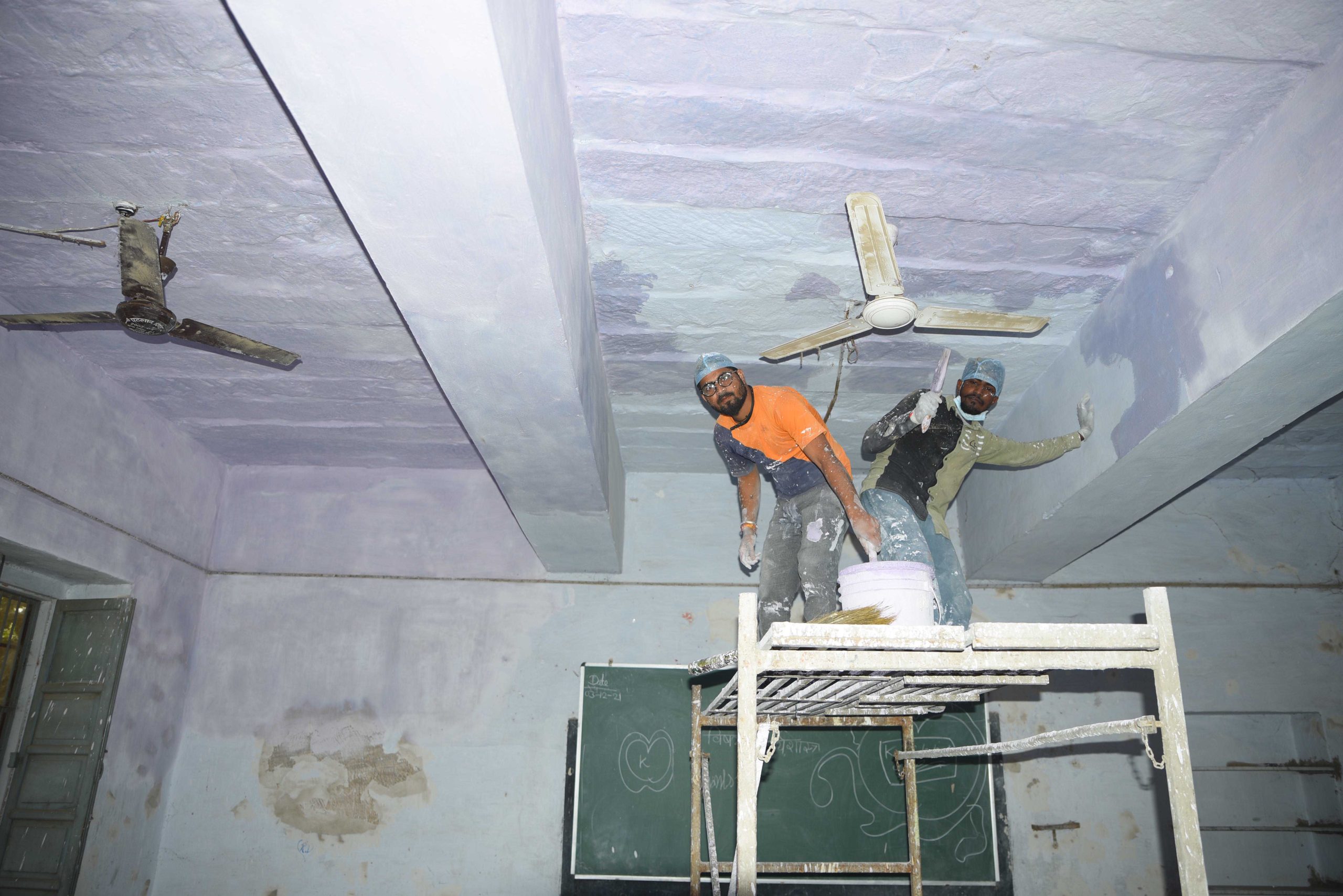 Repaired and painted (renovated) the whole old building and its classrooms, hall, and washrooms Maru Government Girls School.